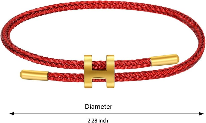 AIMADE Store Bracelets for Women Adjustable Charm Bracelet, 18k Gold-plated Buckle Design Titanium Steel Wire Rope Women's Gift Jewelry - Image 2